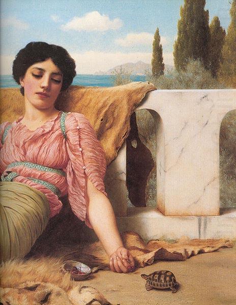 A Quiet Pet, John William Godward